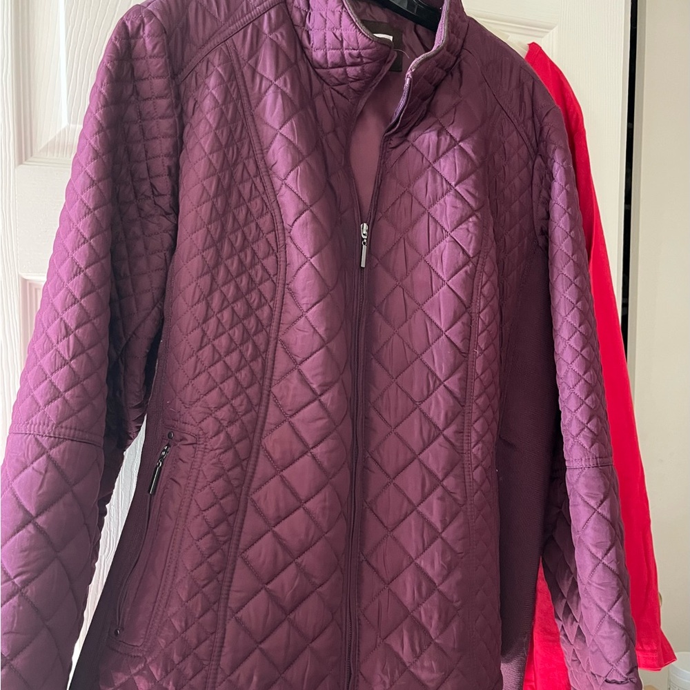 Avenue Quilted Jacket in Rich Plum